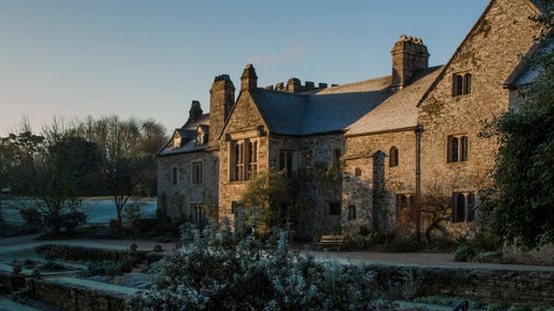 The East Terrace in the frost, Cotehele, Cornwall